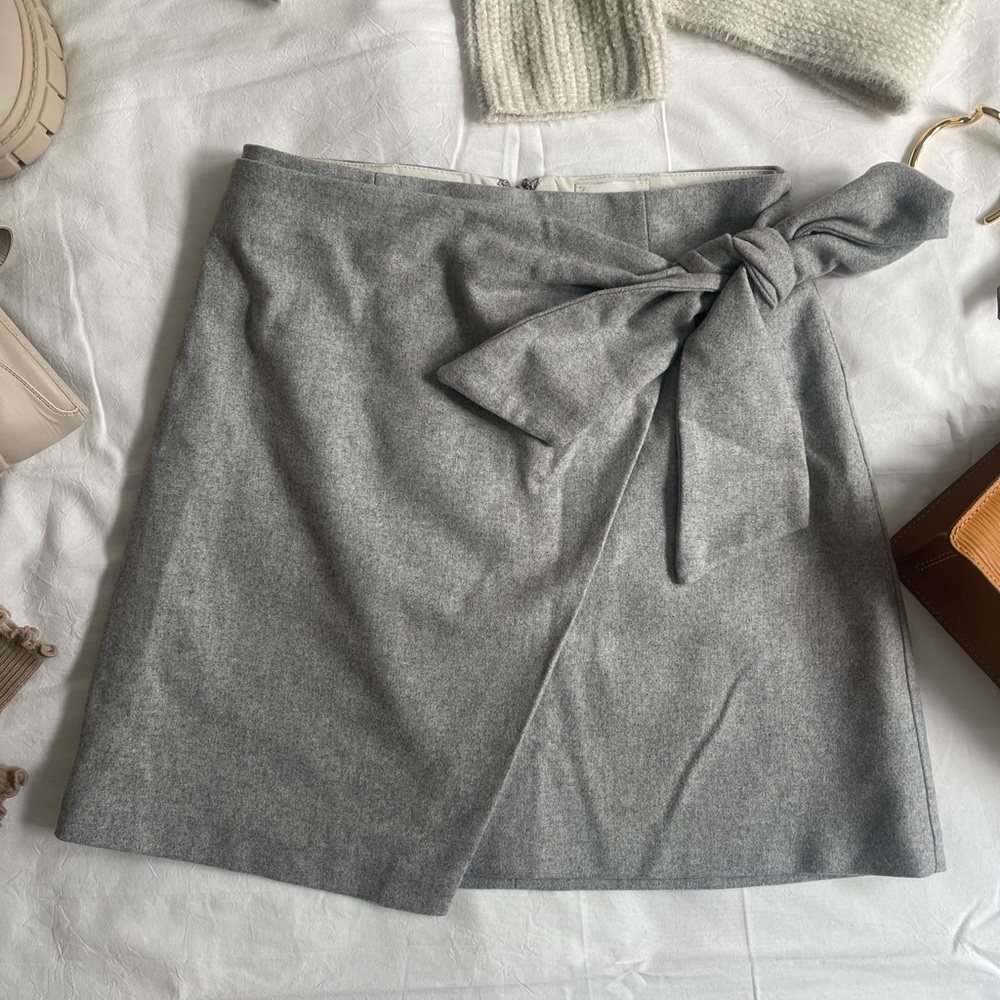 Wilfred Wrap Front Wool Cashmere Skirt